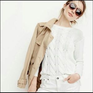 ❤️ J. Crew White Cotton Sweater